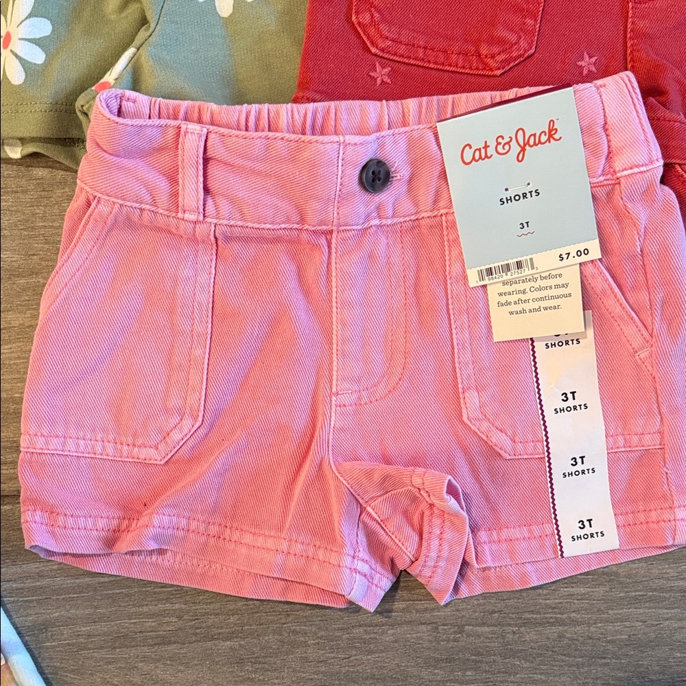 NWT Cat & Jack 5 piece shorts bundle Sz 3T - Picture 4 of 6